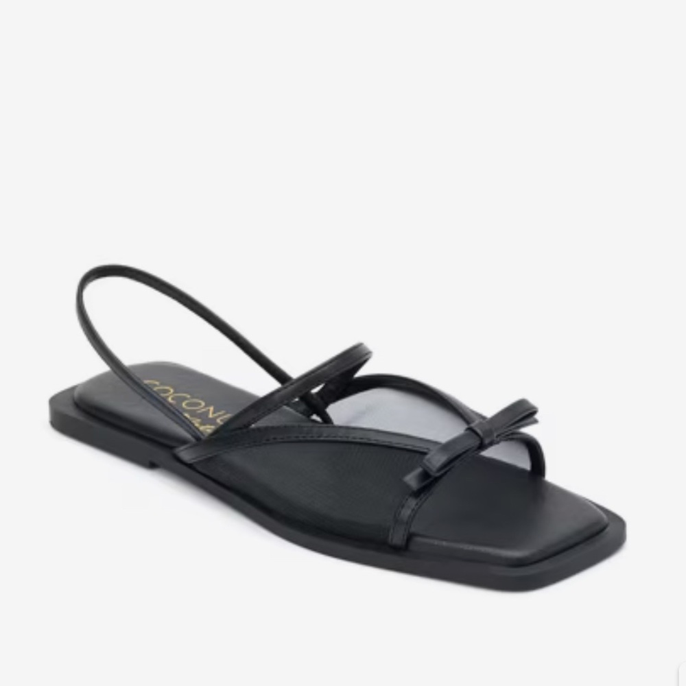 Coconuts by Matisse Tropea Sandals NWT Slingback Squared Sole Mesh Bow 8